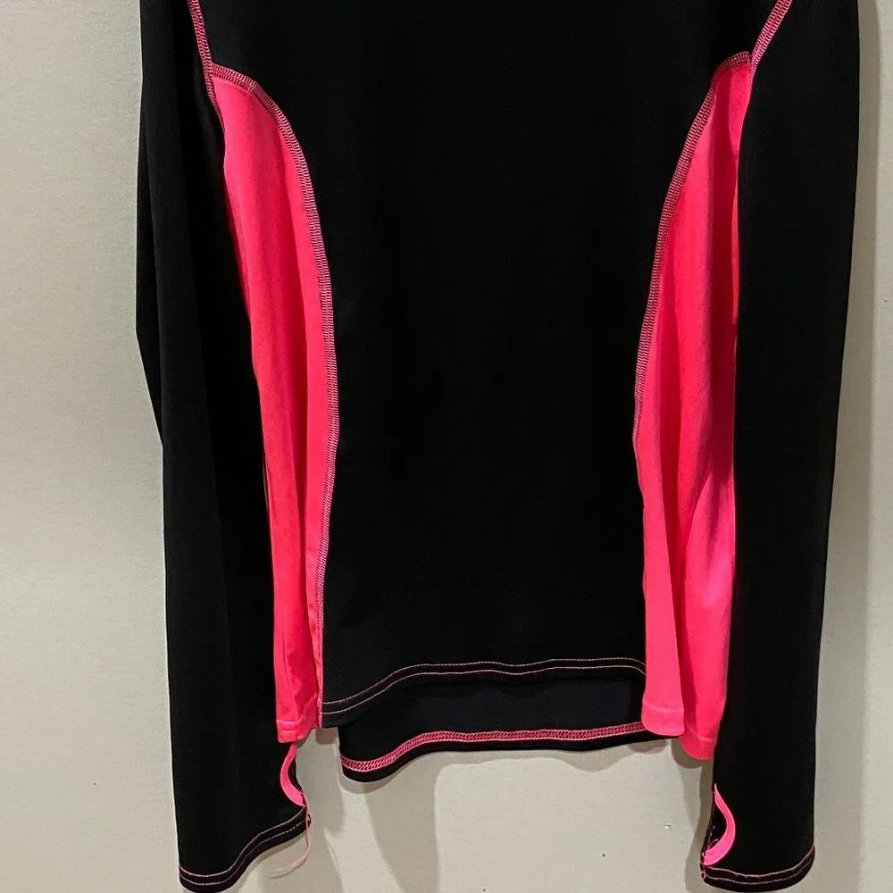 Danskin active top black and pink long sleeve